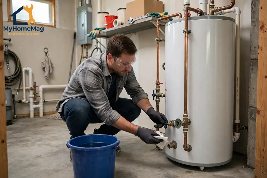 how to flush a water heater refill safety check