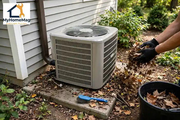 HVAC Maintenance Checklist: Seasonal Tasks, Filters, and When to Call a Pro 2 HVAC maintenance checklist outdoor unit inspection and cleaning